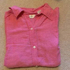 🌺Eddie Bauer linen blend shirt, size small